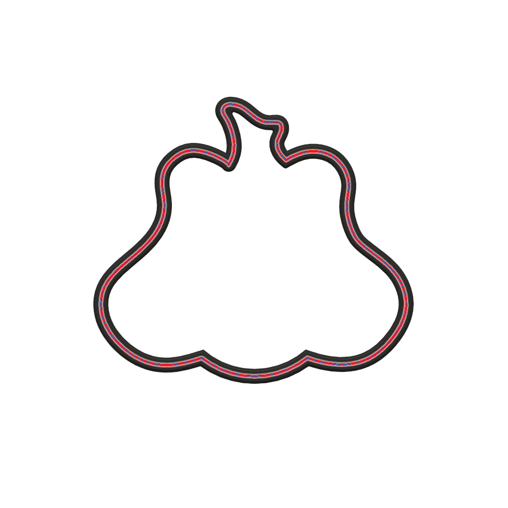 Wonky Fat Pumpkin Cookie Cutter STL File - 4 inches 3d model