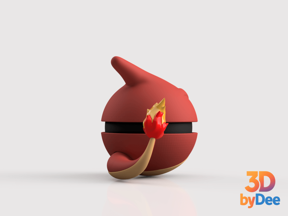 Charmeleon Pokeball 3d model