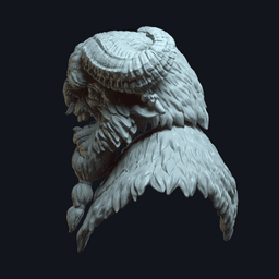 The Faun v3 Action Figure Head 3d model