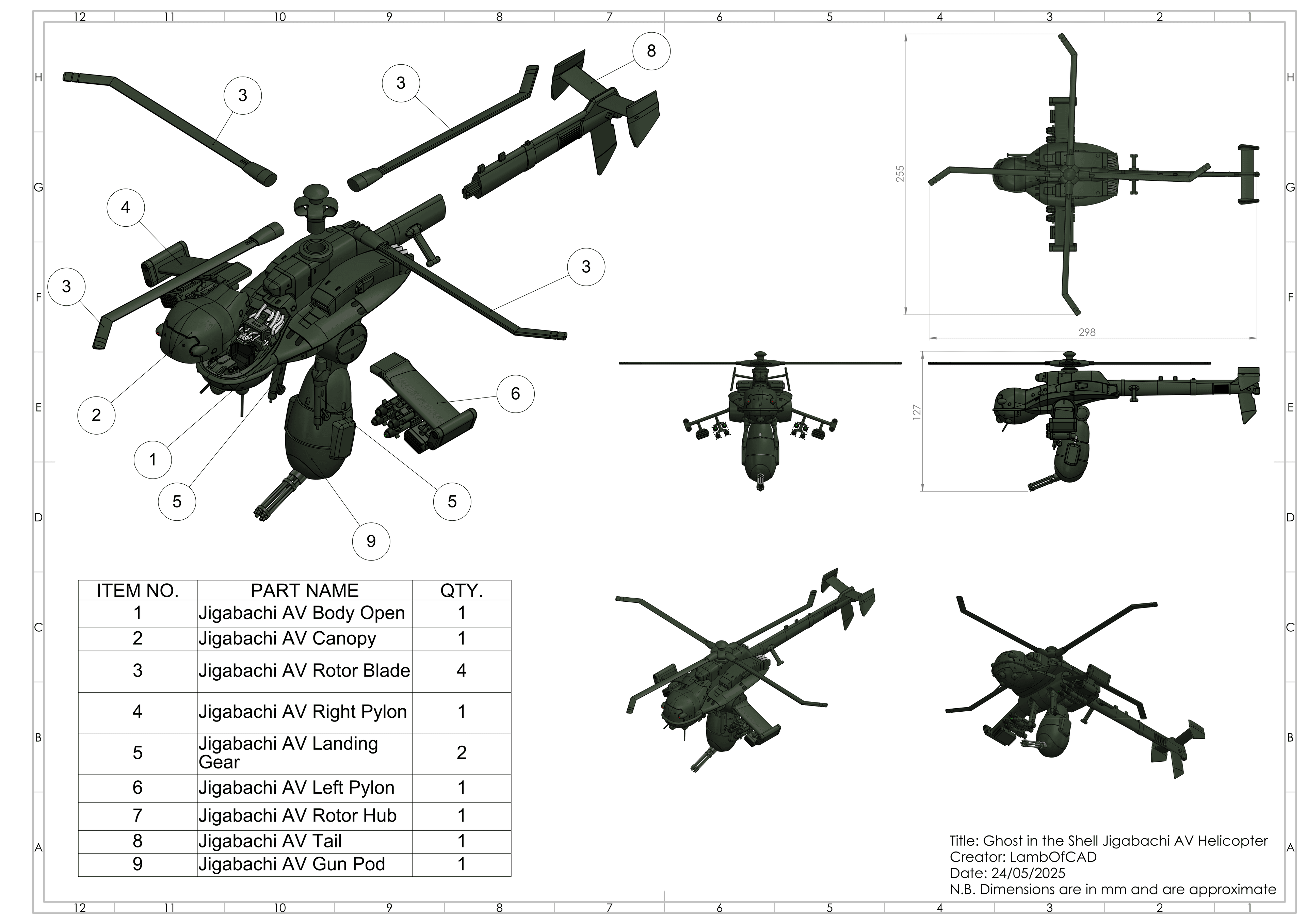 Jigabachi AV Attack Helicopter 3d model