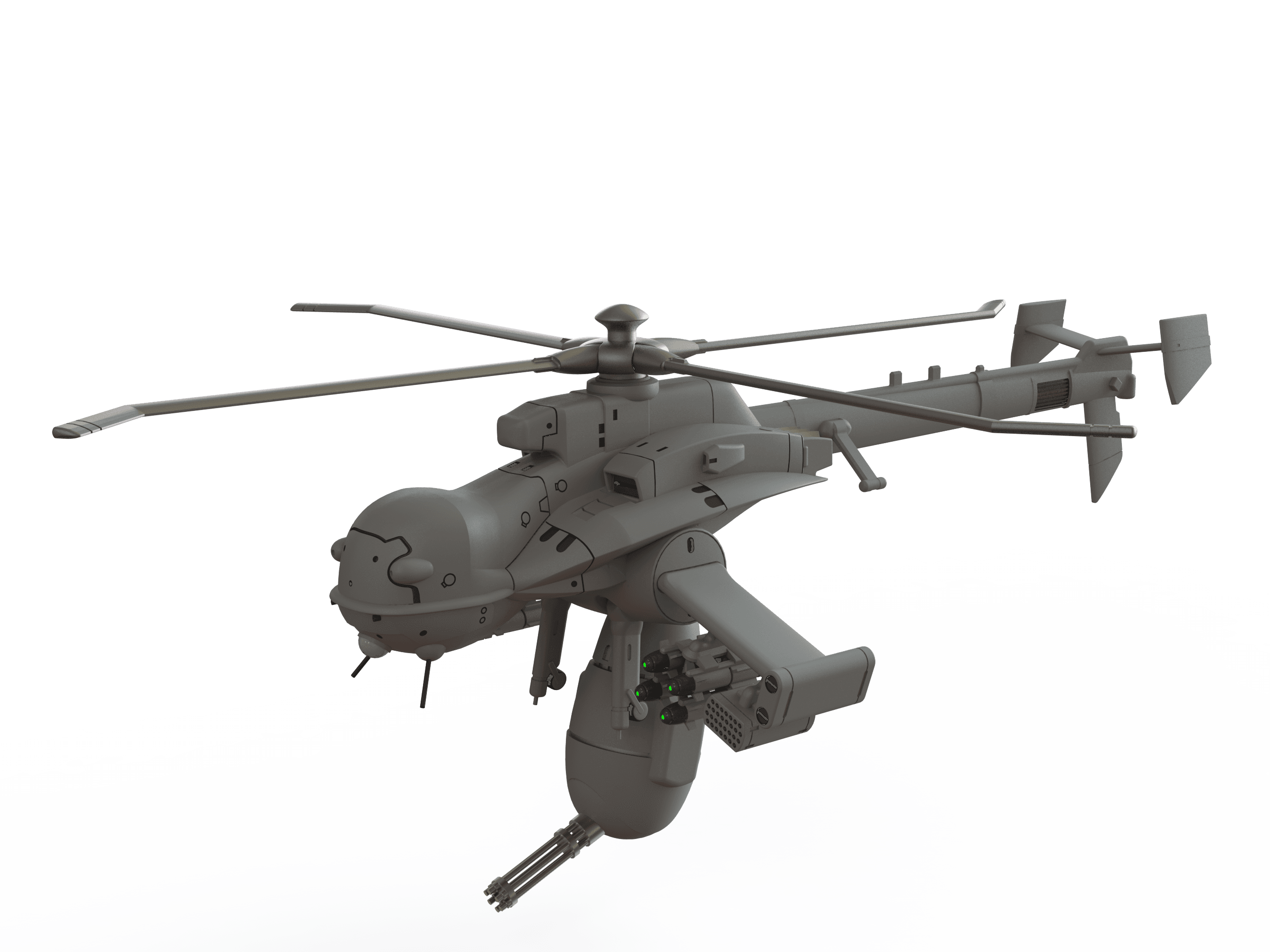 Jigabachi AV Attack Helicopter 3d model