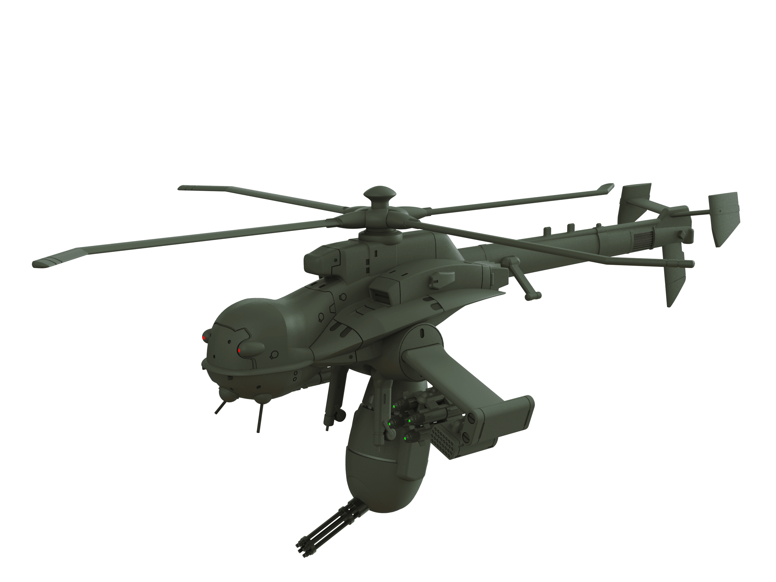 Jigabachi AV Attack Helicopter 3d model