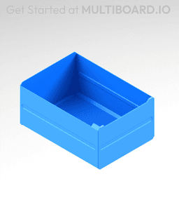 3x2x4 LU - Labelled - MultiBin Simple Drawer 3d model
