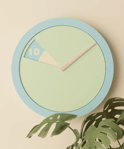 Focused - Minimalist Wall Clock with Rotating Hour Panel & Customizable Colors 3d model