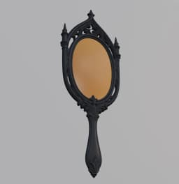 Gothic Cathedral Hand Mirror | Dark Fantasy Vanity Mirror 3D Print 3d model