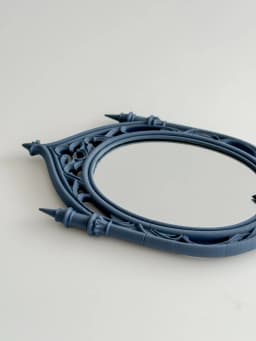 Gothic Cathedral Hand Mirror | Dark Fantasy Vanity Mirror 3D Print 3d model