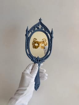 Gothic Cathedral Hand Mirror | Dark Fantasy Vanity Mirror 3D Print 3d model