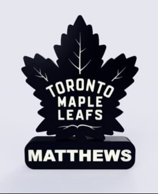 Toronto Maple Leafs Sign - LED Strip Compatible 3d model