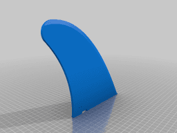 Paddleboard fin, separated for printing 3d model