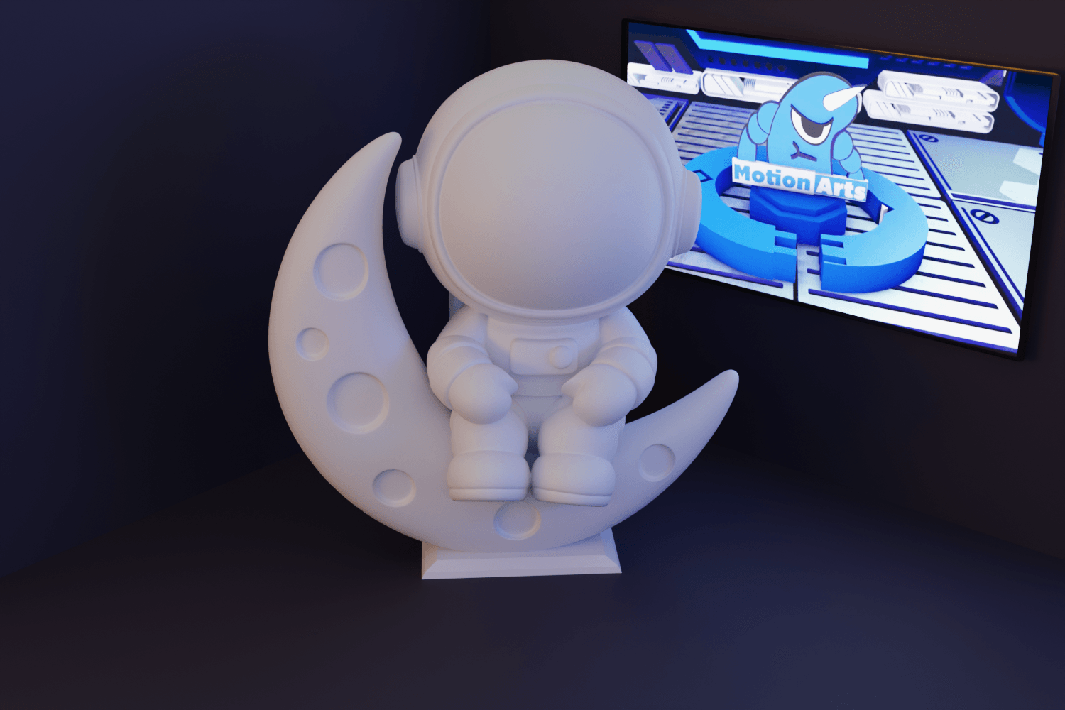 Astronauta sentado na Lua.stl 3d model