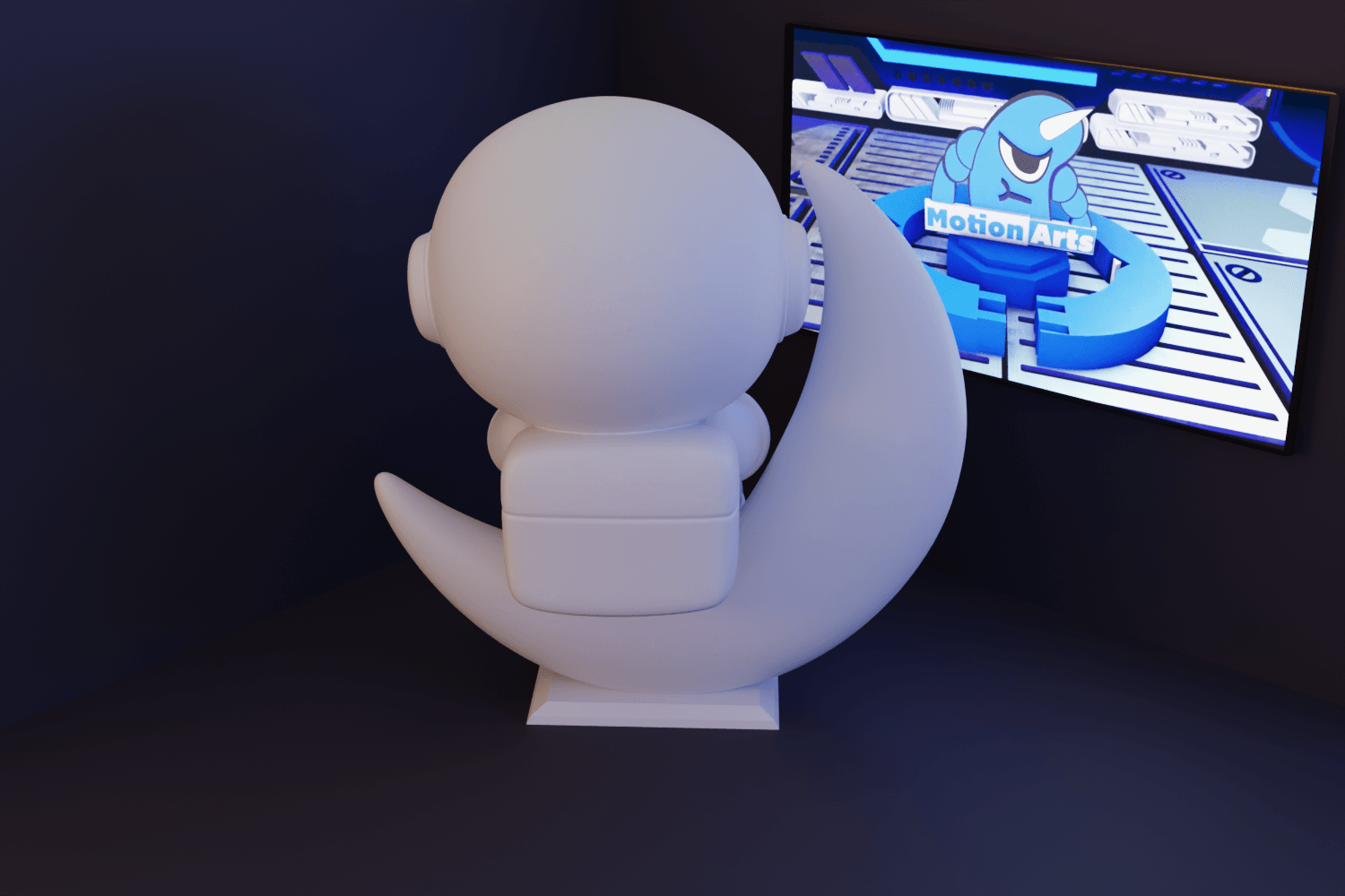 Astronauta sentado na Lua.stl 3d model
