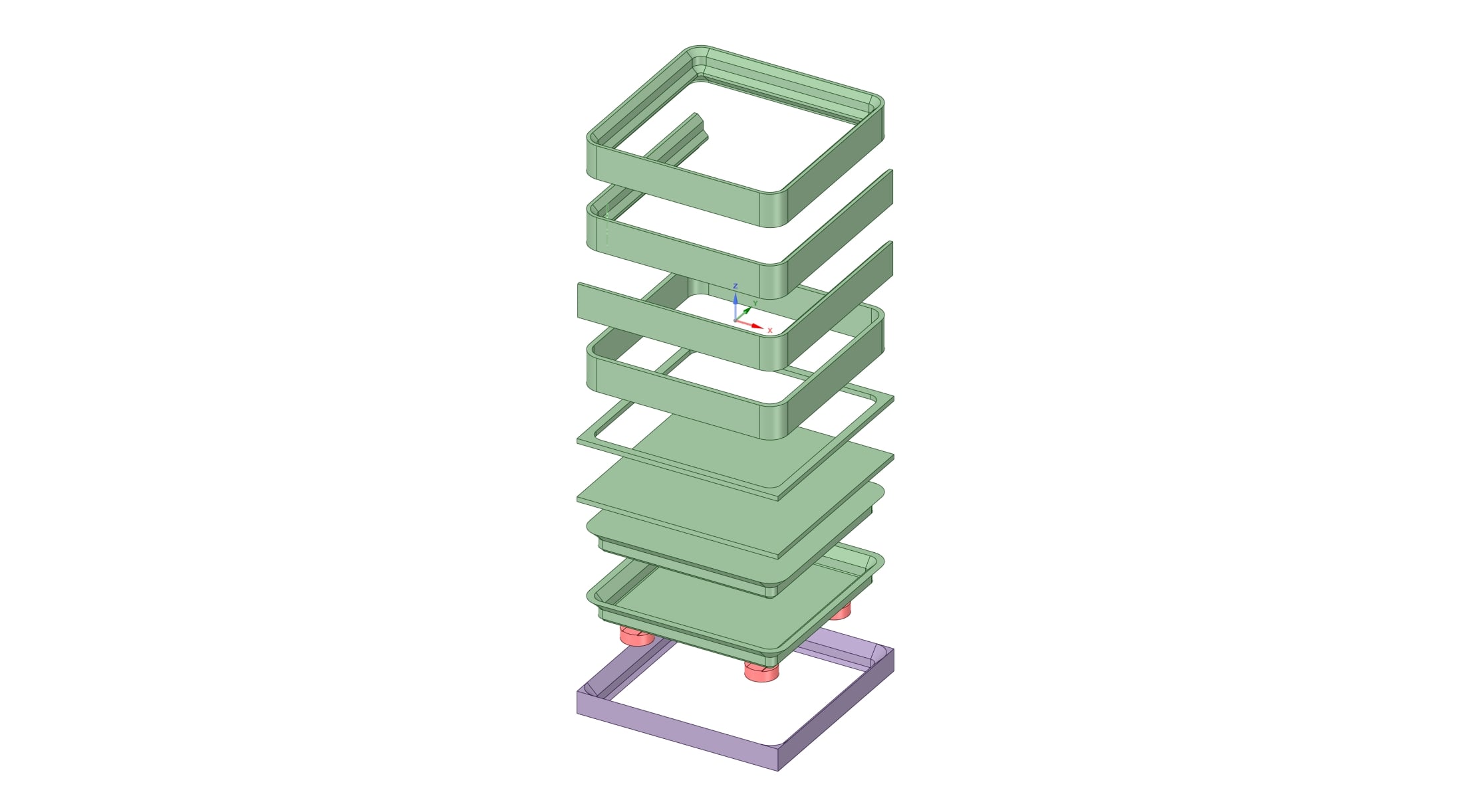 Gridfinity Exploded Template 3d model