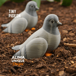 Tiny Pigeon/Dove - Articulated Fidget Toy 3d model
