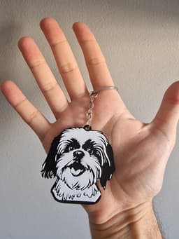 Shih tzu keychain 3d model