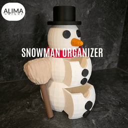 Snowman Organizer - multi part 3d model