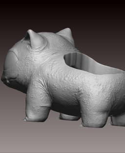 bulbizarre bulbasaur planter 3d model