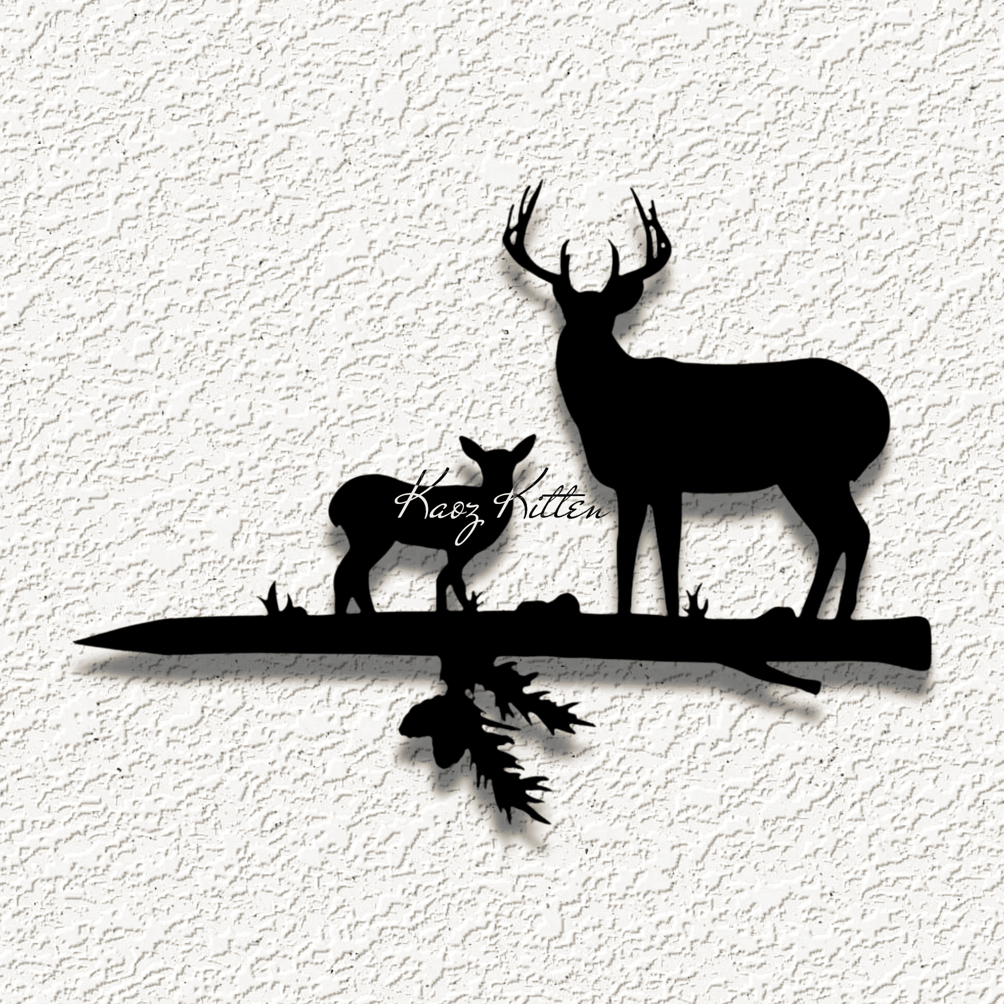 deer wildlife WALL ART HOME DECOR 3d model