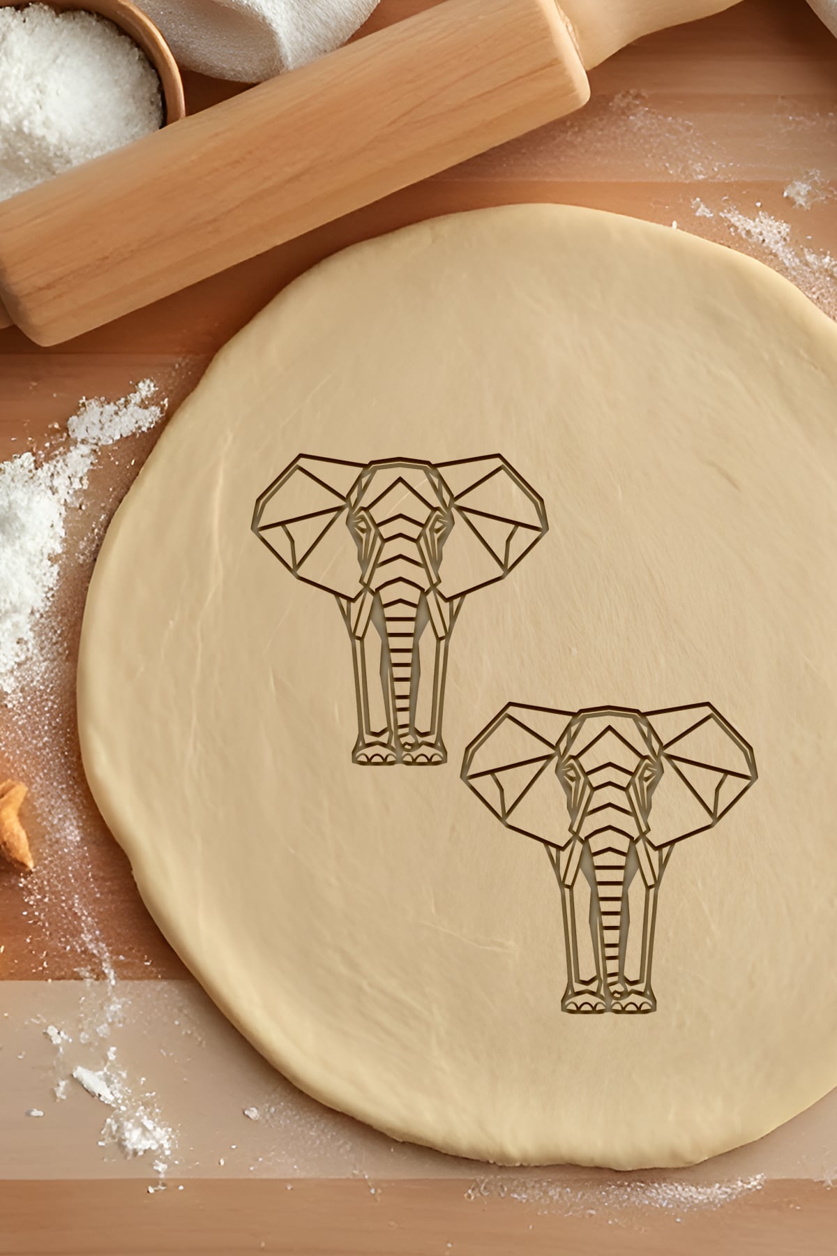 Elephant Cookie Cutter, Biscuit Cutter 3d model