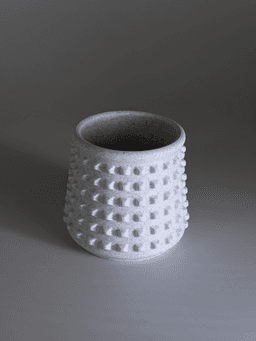 Studded Vase - Minimalist Vase 3d model
