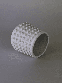 Studded Vase - Minimalist Vase 3d model