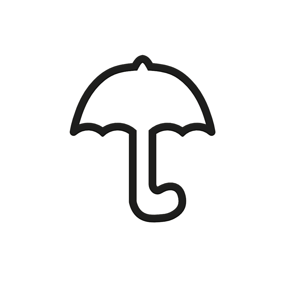 Umbrella Cookie Cutter STL File - 4 inches 3d model