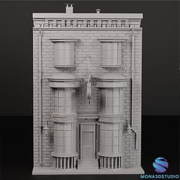 Magic Wand Shop Bookend Split - Commercial License 3d model