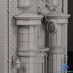 Magic Wand Shop Bookend Split - Commercial License 3d model