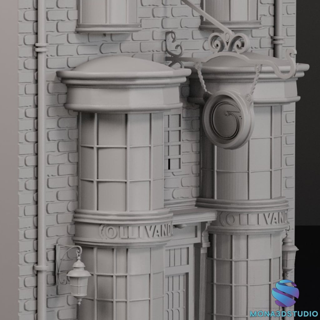 Magic Wand Shop Bookend Split - Commercial License 3d model