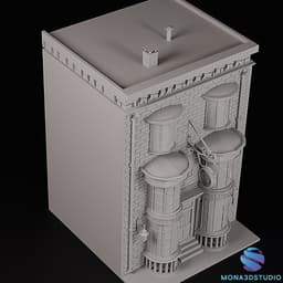 Magic Wand Shop Bookend Split - Commercial License 3d model