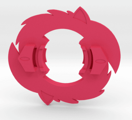 BEYBLADE SONIA GT | COMPLETE | SONIC THE HEDGEHOG SERIES 3d model