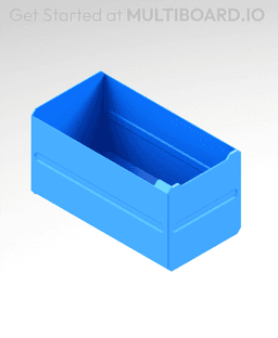 2x2x3.5 LU - Labelled - MultiBin Simple Drawer 3d model