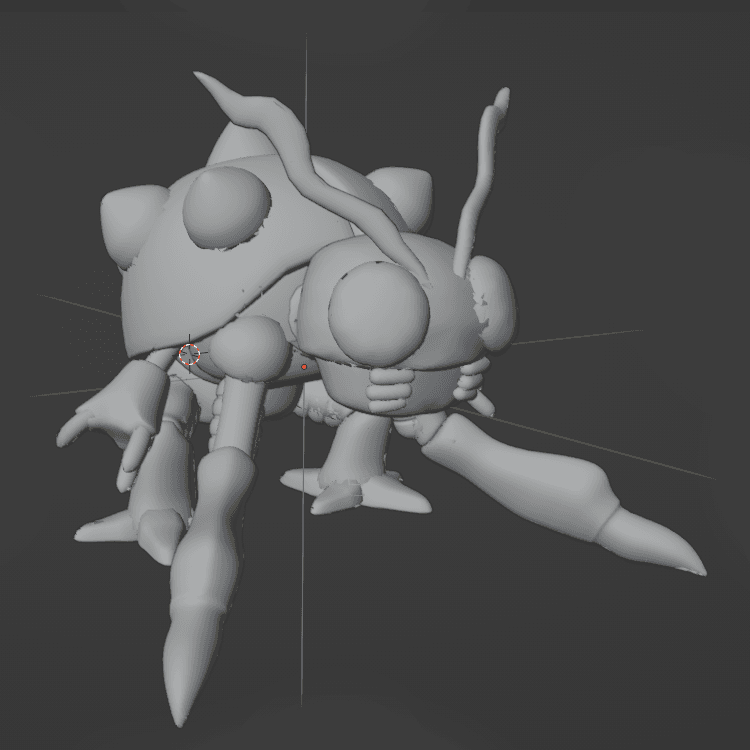 Tentomon - Ingame model polished - Seperate Parts 3d model