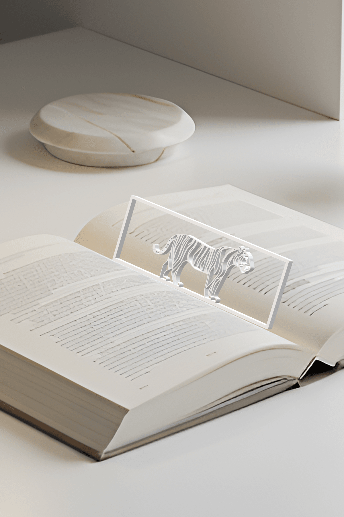 Tiger Bookmark, Creativity Bookmark, Gift Idea 3d model