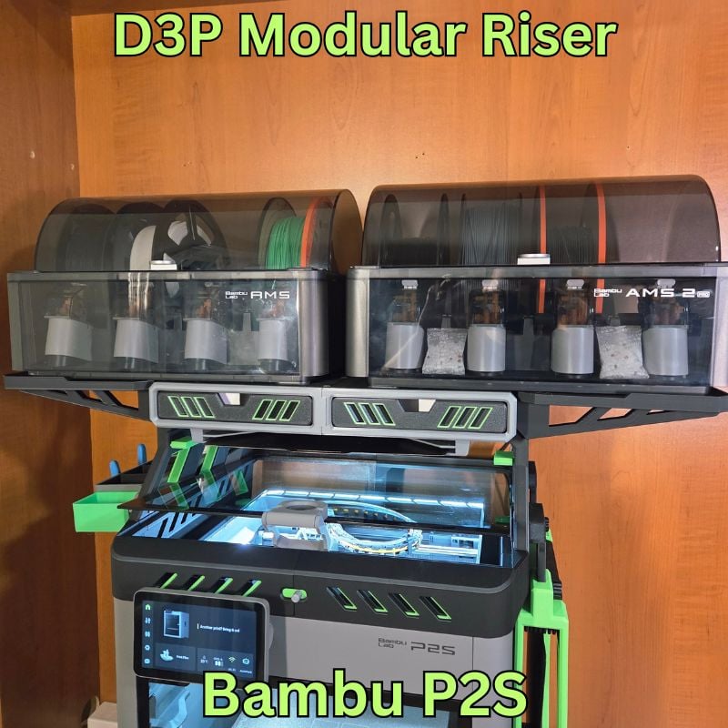 D3P riser for Bambu Lab P2S 3d model