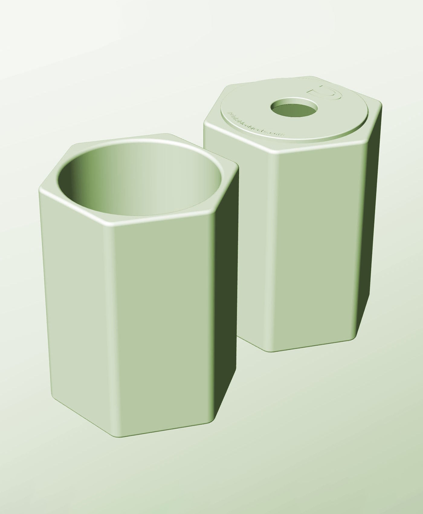 CH128-200-P Modular Stacking pierced container for home decor 3d model