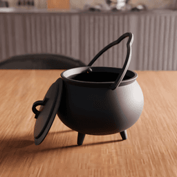 Halloween Witch Cauldron Storage Box Candy Bucket 3d model