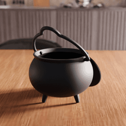 Halloween Witch Cauldron Storage Box Candy Bucket 3d model