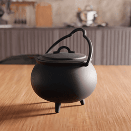 Halloween Witch Cauldron Storage Box Candy Bucket 3d model