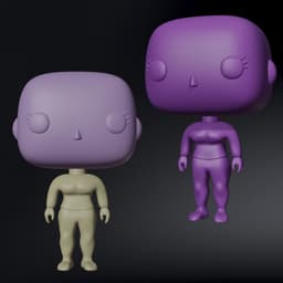 Free Funko Female Base Girl Power Shirt 3d model