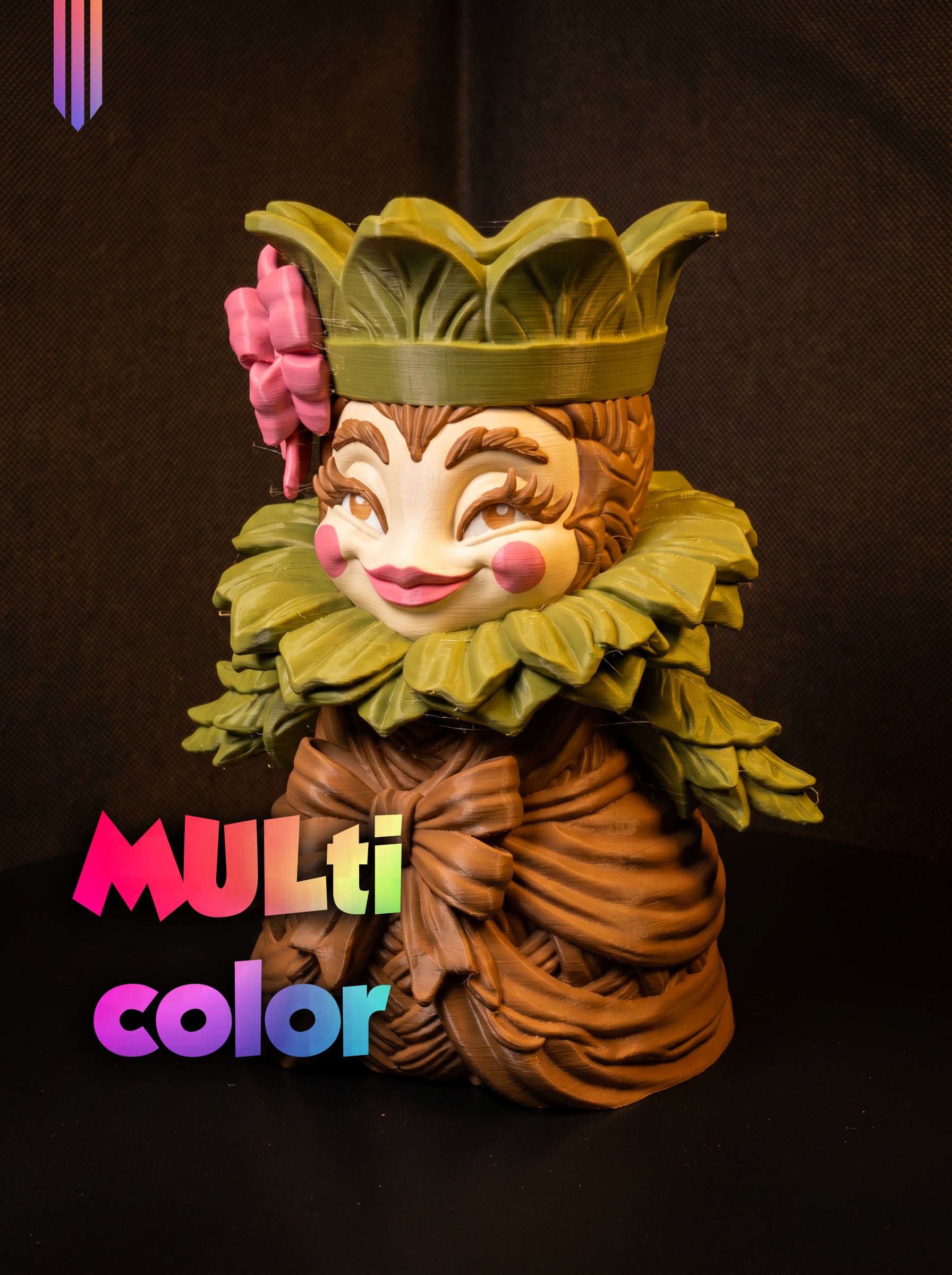 Plant Lady Vase 3MF | Floral Decor Multi-Color | Functional 3d model