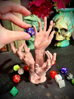 three hands dice tower 3d model
