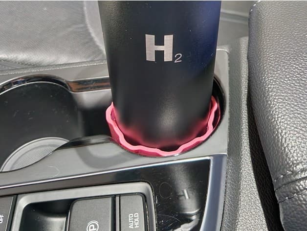 Cup Holder Adapter for H2 Hydrology 22 oz Water Bottle in 2015 Hyundai Sonata 3d model
