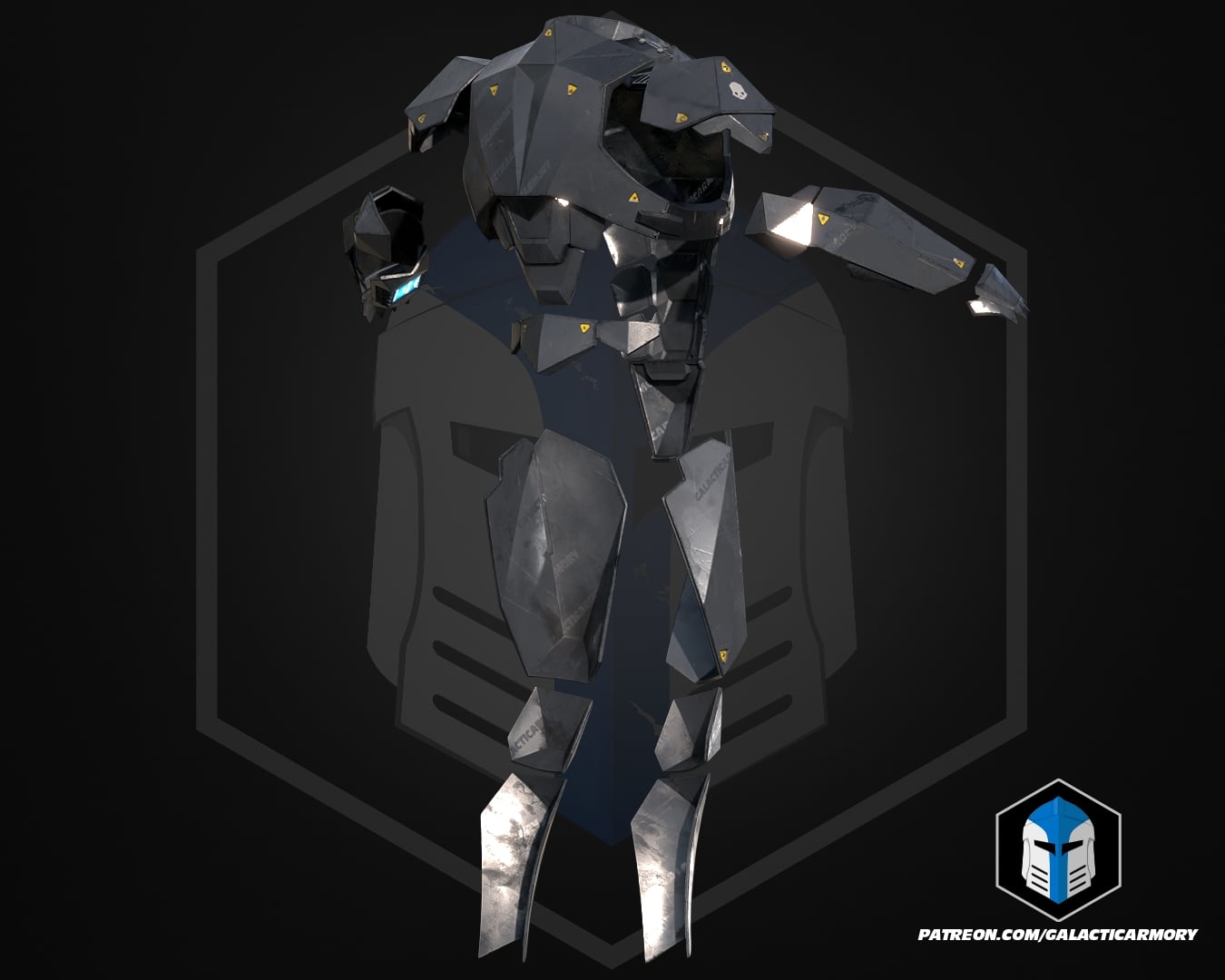 HD2 Null Cipher Armor - 3D Print Files 3d model