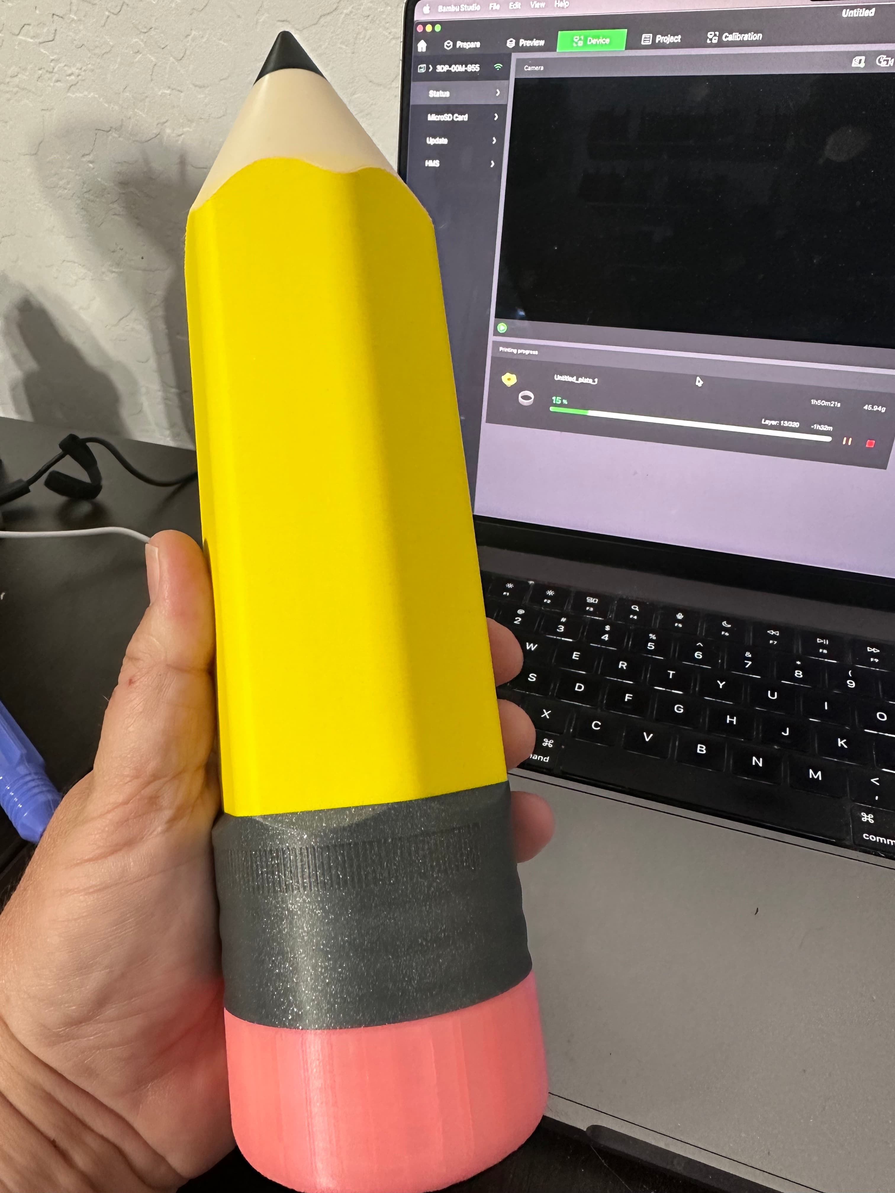 PRINT IN PLACE - No2 PENCIL CONTAINER, STASH CONTAINER FOR #BACKTOSCHOOL 3d model