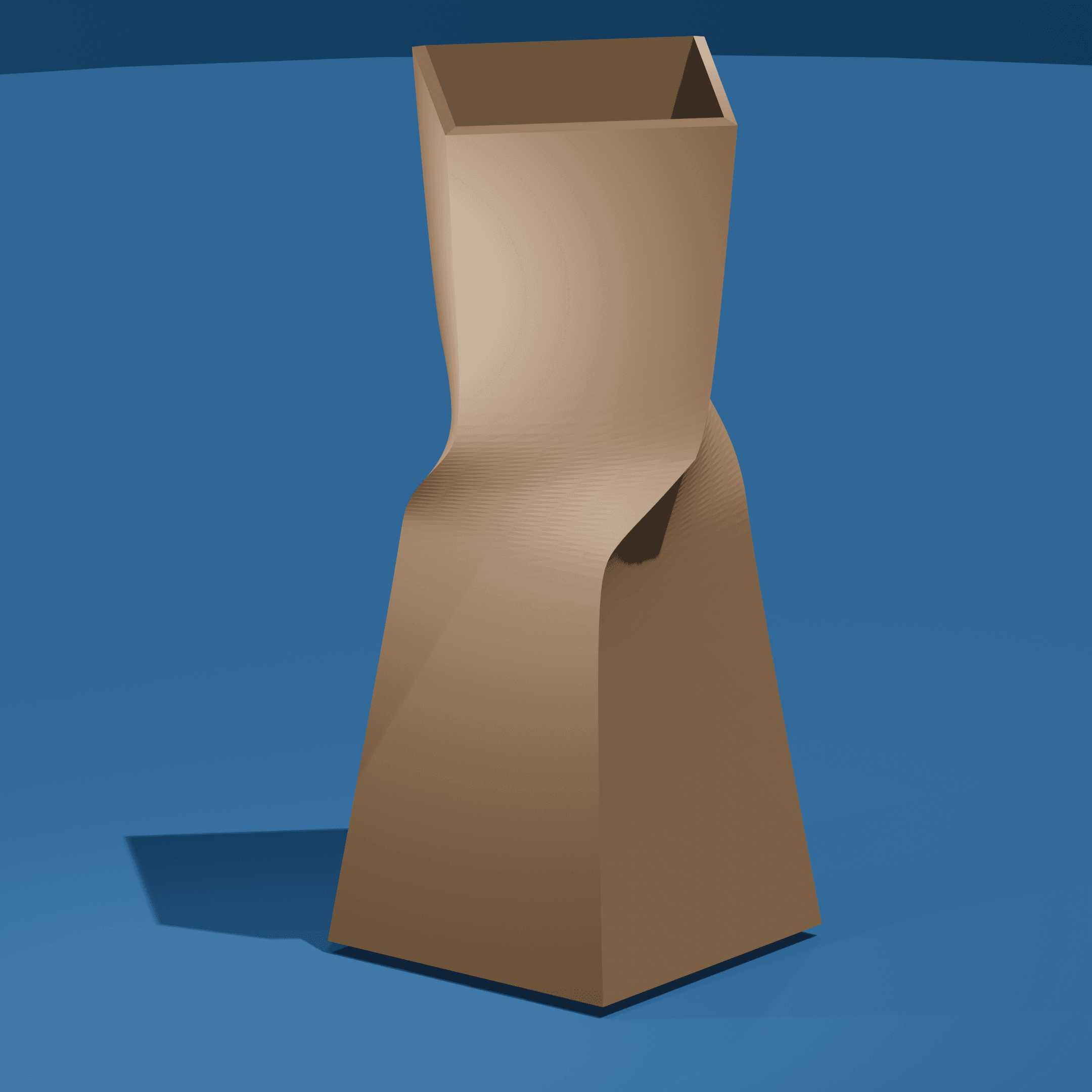 Twisted Square Vase 3d model