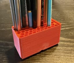 Gridfinity hexagon grid pencil holders 3d model