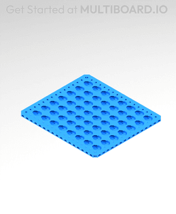 8x9 MU - Point Hole MU - MultiBoard Plate 3d model