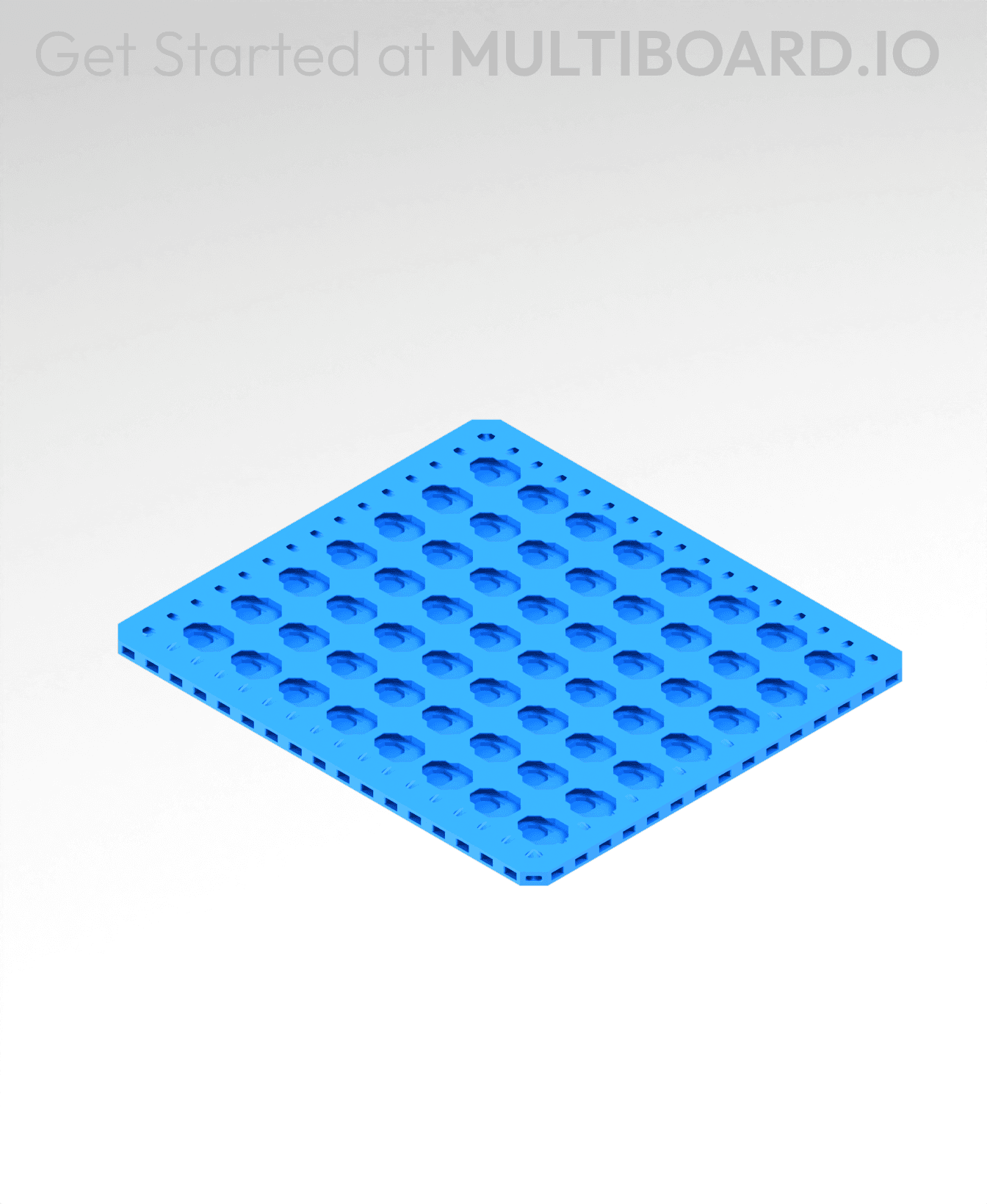8x9 MU - Point Hole MU - MultiBoard Plate 3d model