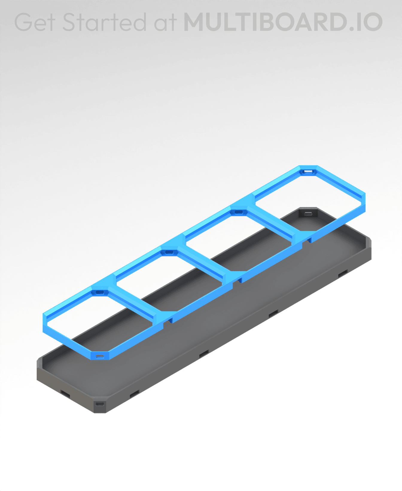 4x1 LU - Drop-In Multibin Panel 3d model
