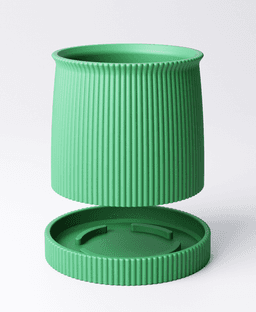 Small Curved Planter with Drip Tray 3d model